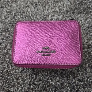 Coach metallic cerise pill case